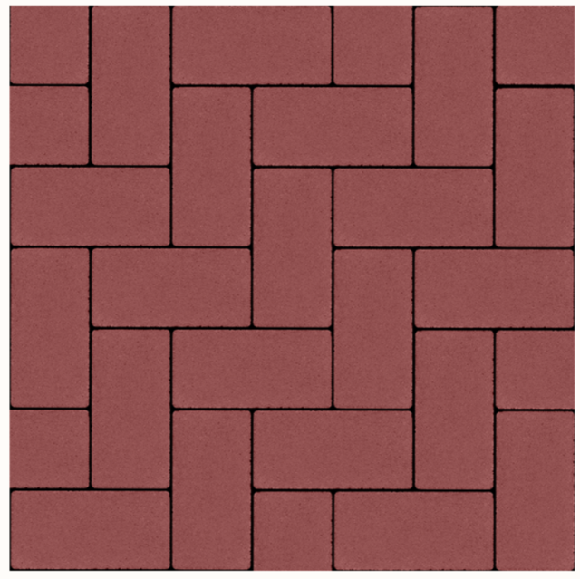 Бруківка безфаскова 20-10-8 червоний